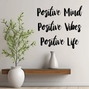 Positive mind wall stickers dark black