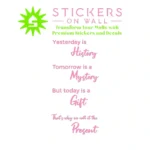 Present Quote Wall Stickers Bubblegum | Stickers on Wall Present Quote Wall Stickers Bubblegum | Stickers on Wall