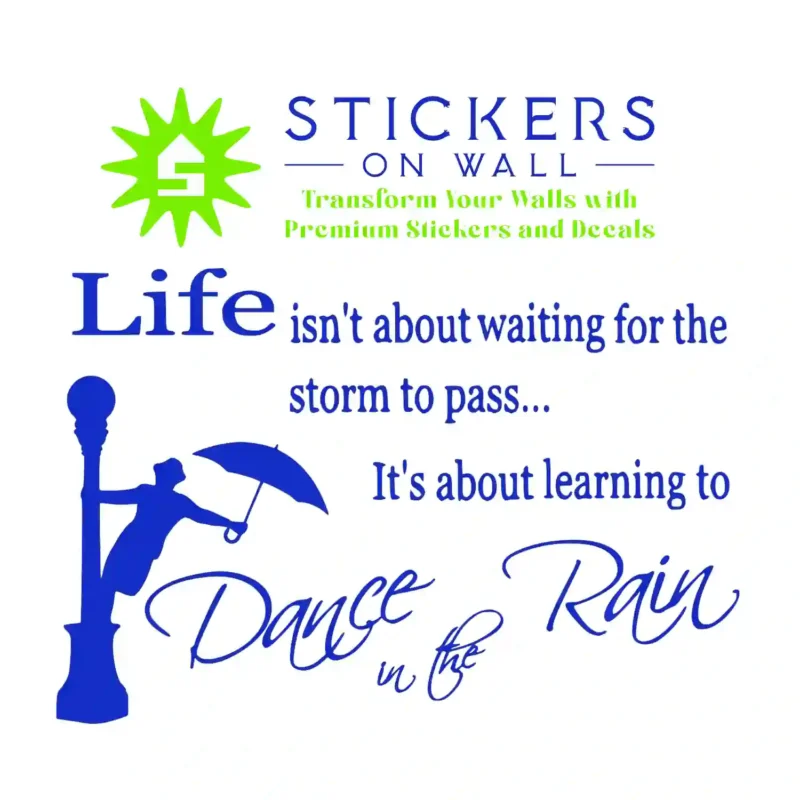 Rain Dance Wall Stickers Brilliant Blue | Stickers on Wall