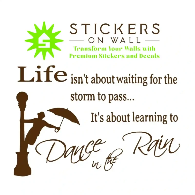 Rain Dance Wall Stickers Brown | Stickers on Wall