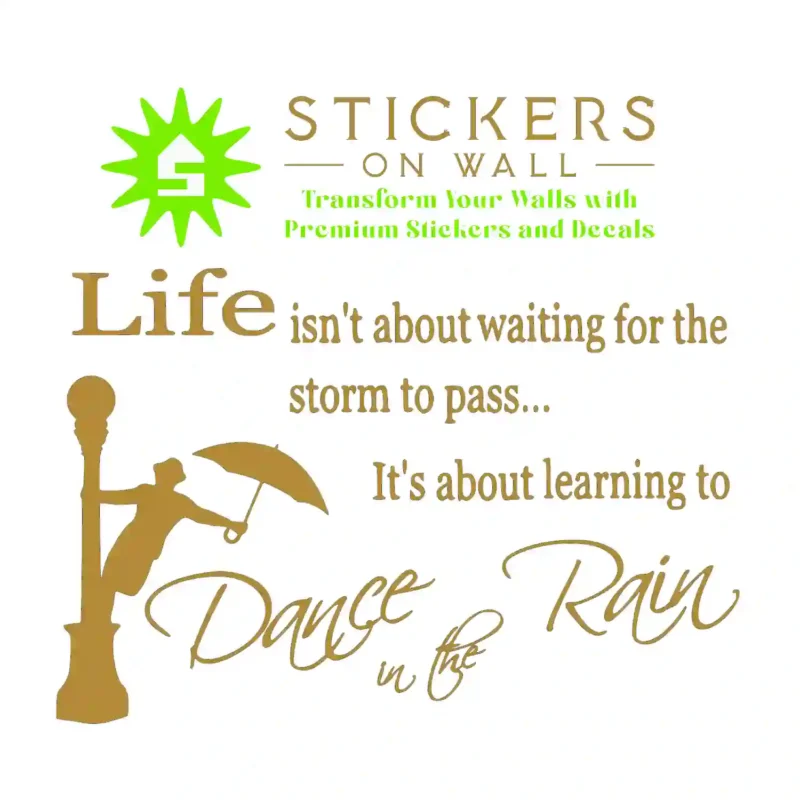 Rain Dance Wall Stickers Gold | Stickers on Wall