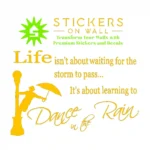 Rain Dance Wall Stickers Golden Yellow | Stickers on Wall