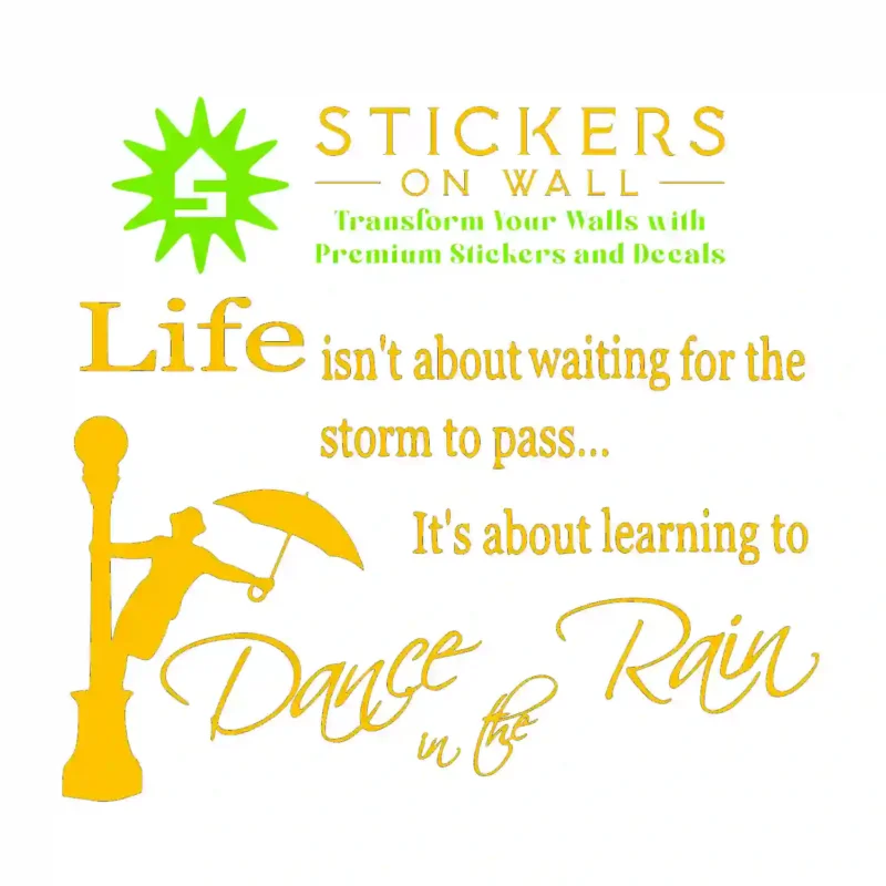 Rain Dance Wall Stickers Golden Yellow | Stickers on Wall