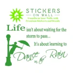 Rain Dance Wall Stickers Mid Green | Stickers on Wall