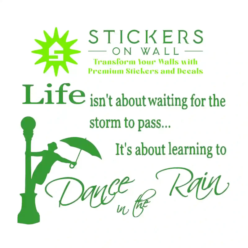 Rain Dance Wall Stickers Mid Green | Stickers on Wall