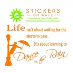 Rain Dance Wall Stickers Orange | Stickers on Wall