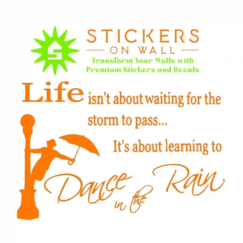 Rain Dance Wall Stickers Orange | Stickers on Wall