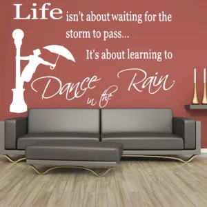 Rain dance wall stickers white