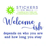 Welcome ish Wall Stickers Brilliant Blue | Stickers on Wall