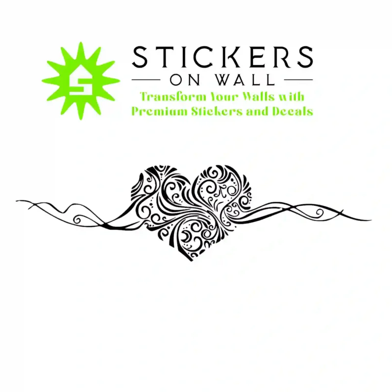 Artistic Heart Wall Stickers Black | Stickers on Wall