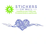 Artistic Heart Wall Stickers Brilliant Blue | Stickers on Wall Artistic Heart Wall Stickers Brilliant Blue | Stickers on Wall