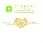 Artistic Heart Wall Stickers Golden Yellow | Stickers on Wall Artistic Heart Wall Stickers Golden Yellow | Stickers on Wall