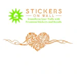Artistic Heart Wall Stickers Orange | Stickers on Wall Artistic Heart Wall Stickers Orange | Stickers on Wall