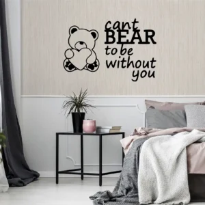 Bear Love Wall Stickers Dark Black