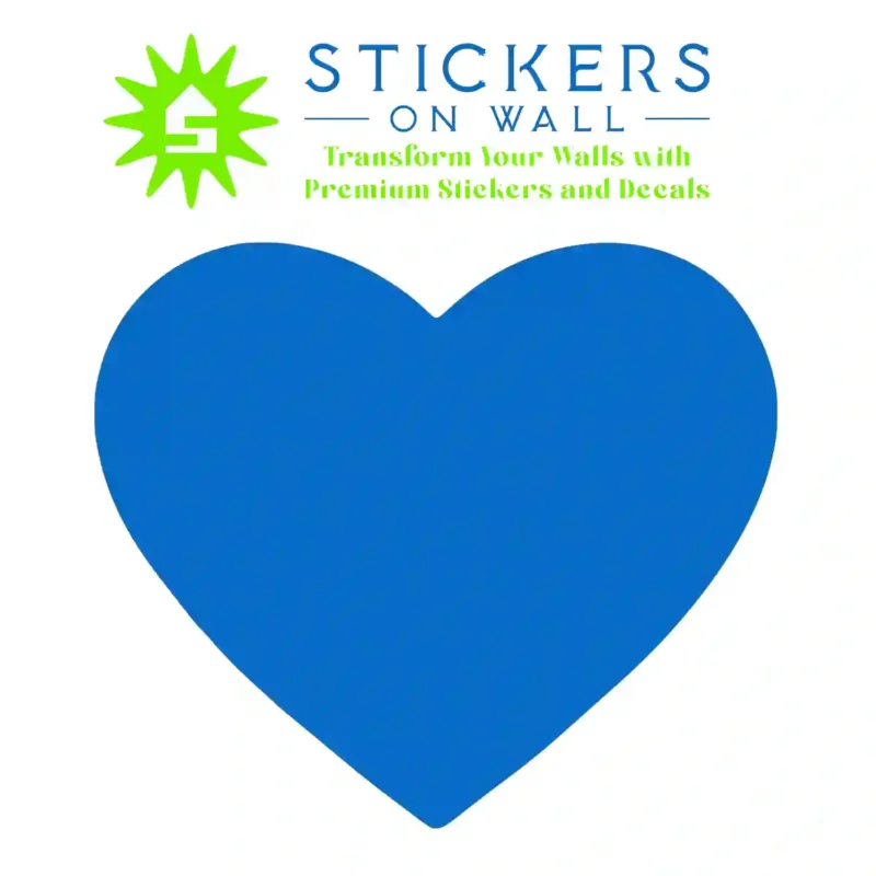 Bold Heart Wall Stickers Azure Blue | Stickers on Wall