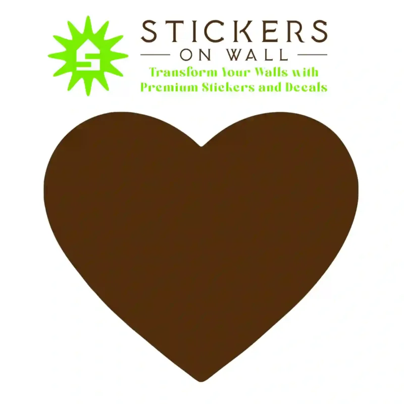 Bold Heart Wall Stickers Brown | Stickers on Wall