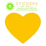 Bold Heart Wall Stickers Golden Yellow | Stickers on Wall