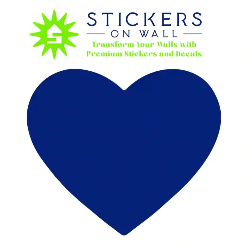 Bold Heart Wall Stickers Medium Blue | Stickers on Wall