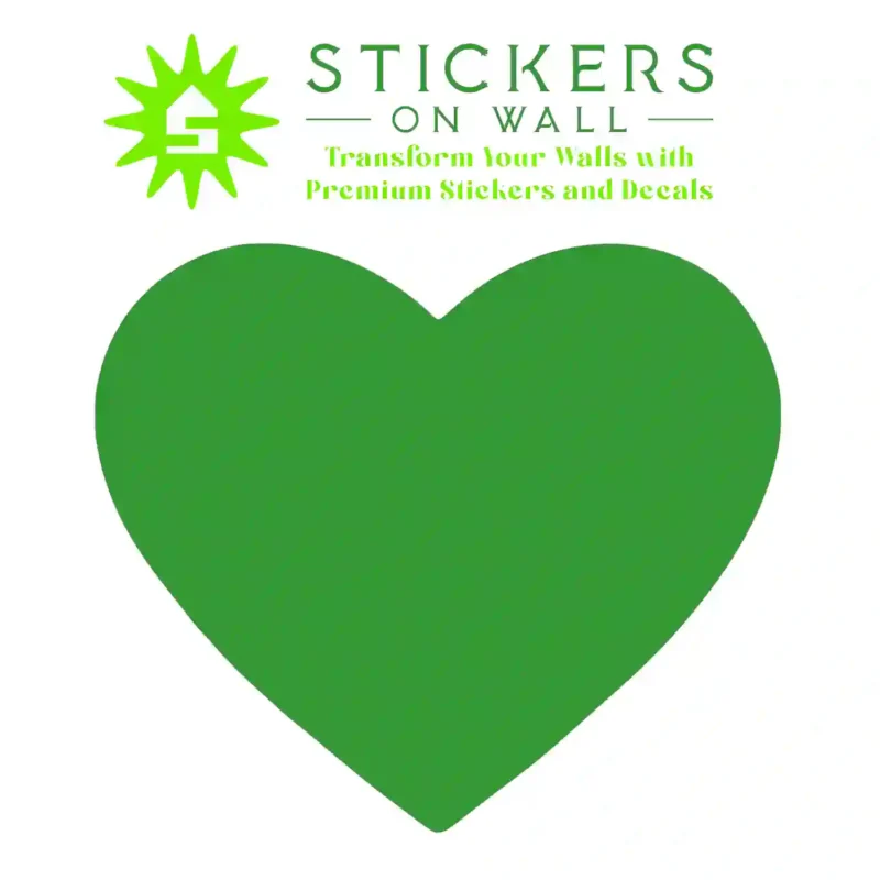 Bold Heart Wall Stickers Mid Green | Stickers on Wall