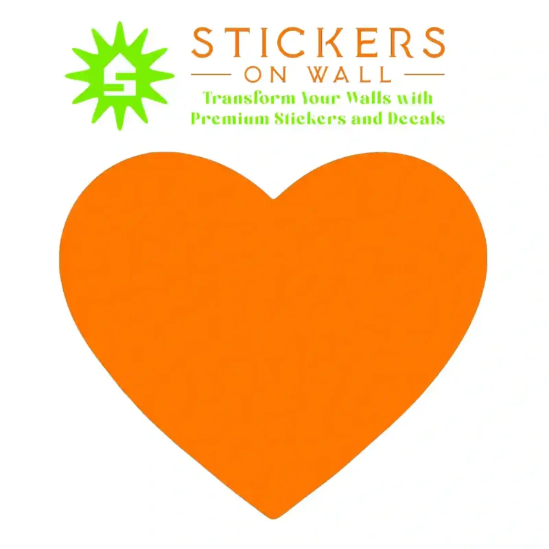 Bold Heart Wall Stickers Orange | Stickers on Wall