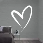 Brush Heart Wall Stickers | Stickers on Wall