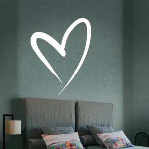 Brush Heart Wall Stickers White | Stickers on Wall