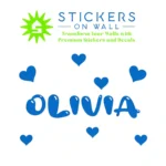 Bubble Name Wall Stickers Azure Blue | Stickers on Wall