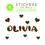 Bubble Name Wall Stickers Brown | Stickers on Wall