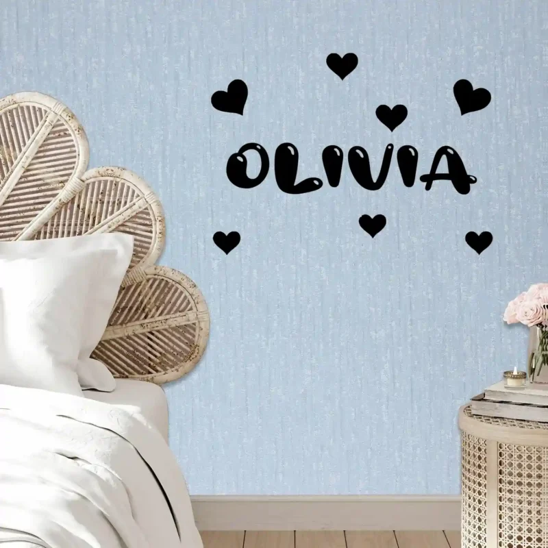 Bubble Name Wall Stickers Dark Black | Stickers on Wall