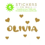 Bubble Name Wall Stickers Gold | Stickers on Wall