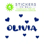 Bubble Name Wall Stickers Medium Blue | Stickers on Wall