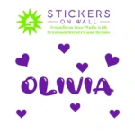 Bubble Name Wall Stickers Perfect Purple | Stickers on Wall