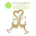 Cheers Heart Wall Stickers Gold | Stickers on Wall