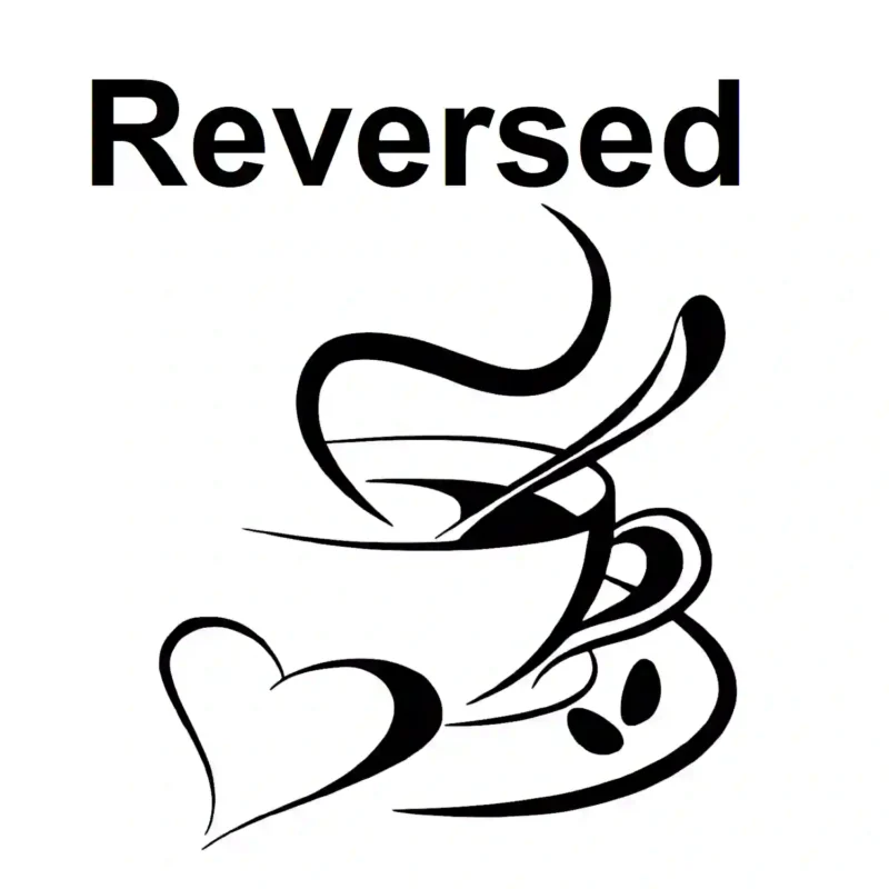 Coffee Heart Wall Stickers Reversed | Stickers on Wall