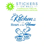 Coffee Kitchen Wall Stickers Azure Blue | Stickers on Wall