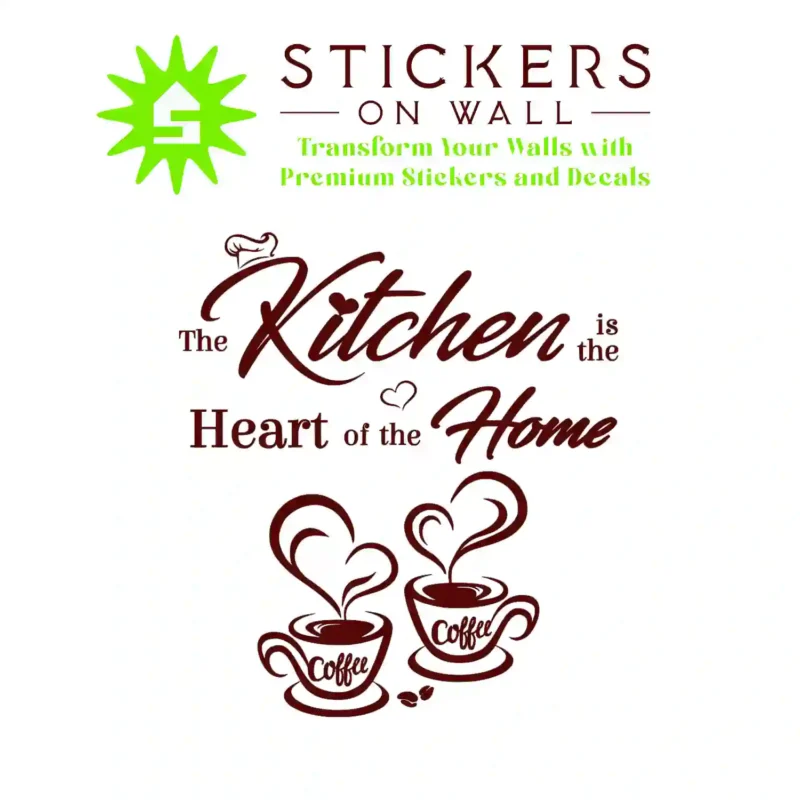 Coffee Kitchen Wall Stickers Burgundy | Stickers on Wall