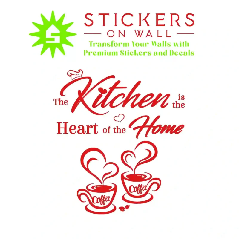Coffee Kitchen Wall Stickers Red | Stickers on Wall