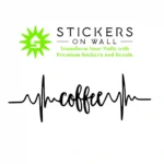Coffee Pulse Wall Stickers Black | Stickers on Wall