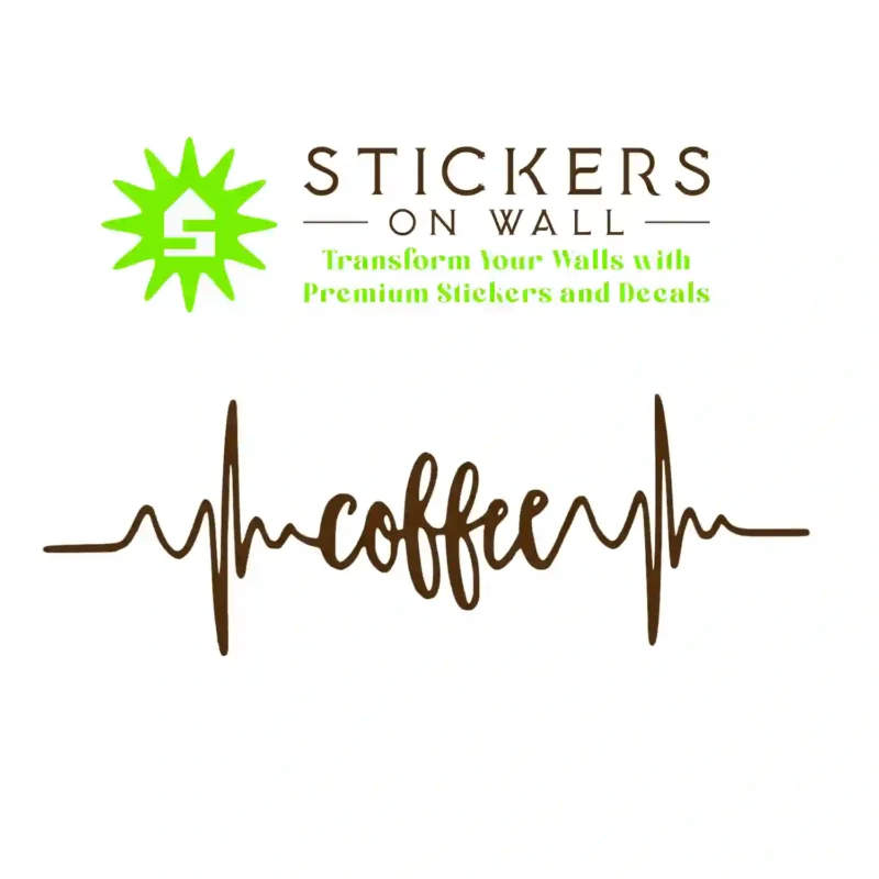 Coffee Pulse Wall Stickers Brown | Stickers on Wall