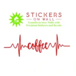 Coffee Pulse Wall Stickers Red | Stickers on Wall