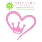 Crown Heart Wall Stickers Bubblegum | Stickers on Wall