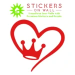 Crown Heart Wall Stickers Red | Stickers on Wall