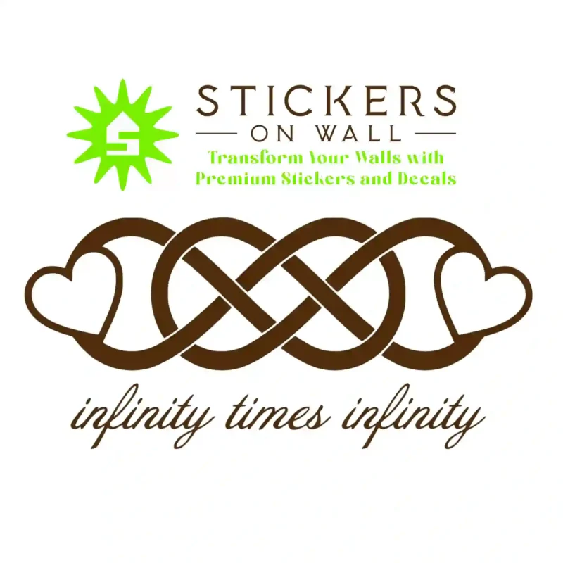 Double Infinity Wall Stickers Brown | Stickers on Wall