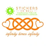 Double Infinity Wall Stickers Orange | Stickers on Wall Double Infinity Wall Stickers Orange | Stickers on Wall