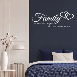Family Always Wall Stickers White