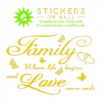 Family Life Wall Stickers Golden Yellow | Stickers on Wall