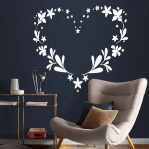 Floral Heart Wall Stickers