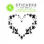 Floral Heart Wall Stickers Black | Stickers on Wall