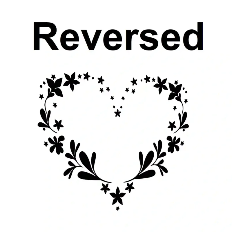 Floral Heart Wall Stickers Reversed | Stickers on Wall