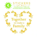 Floral Family Wall Stickers Golden Yellow | Stickers on Wall
